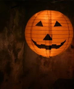 LemonSmile Halloween Paper Pumpkin Hanging Lantern DIY Holiday Party Decor Scary 20/30/40cm Dropshipping Sep#1