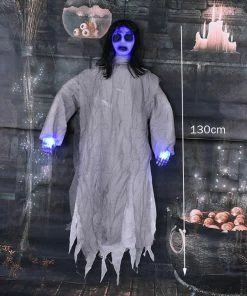 Lovely Kingdom Halloween Prop Halloween Party Decorations Horror Layout Crawling Ghosts Voice Control Toy Electric Eye Glow Crawling Ghost Haunted House Prop