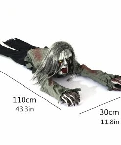 Lovely Kingdom Halloween Prop Halloween Party Decorations Horror Layout Crawling Ghosts Voice Control Toy Electric Eye Glow Crawling Ghost Haunted House Prop