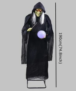 Lovely Kingdom Halloween Prop Halloween Party Decorations Horror Layout Crawling Ghosts Voice Control Toy Electric Eye Glow Crawling Ghost Haunted House Prop