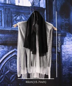 Lovely Kingdom Halloween Prop Halloween Party Decorations Horror Layout Crawling Ghosts Voice Control Toy Electric Eye Glow Crawling Ghost Haunted House Prop