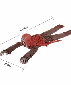 Lovely Kingdom Halloween Prop Halloween Party Decorations Horror Layout Crawling Ghosts Voice Control Toy Electric Eye Glow Crawling Ghost Haunted House Prop