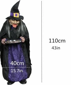 Lovely Kingdom Halloween Prop Halloween Party Decorations Horror Layout Crawling Ghosts Voice Control Toy Electric Eye Glow Crawling Ghost Haunted House Prop