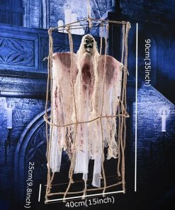 Lovely Kingdom Halloween Prop Halloween Party Decorations Horror Layout Crawling Ghosts Voice Control Toy Electric Eye Glow Crawling Ghost Haunted House Prop