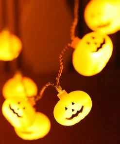 StarStar Store Halloween Party Ghost Festival Pumpkin LED Battery Lantern String Party Holiday DIY Wedding Garland Decorations Halloween Decorations