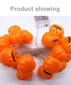 StarStar Store Halloween Party Ghost Festival Pumpkin LED Battery Lantern String Party Holiday DIY Wedding Garland Decorations Halloween Decorations