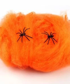 Lavender's Whispering Store Halloween Scary Party Scene Props White Stretchy Cobweb Spider Web Horror Halloween Decoration For Bar Haunted House