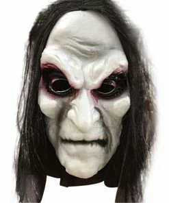 Monokweepjy 1314 Wedding Store Halloween Zombie Mask Props Grudge Ghost Hedging Zombie Mask Realistic Masquerade Halloween Mask Long Hair Ghost Scary Mask