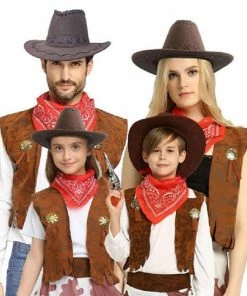 The American Store Halloween Costumes Adult Children Men And Women Western Cowboy Parent-child Suit COS Western Cowboy Costume