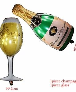 The American Store Happy New Year 2019 Number Letter Foil Balloons Champagne Wine Glass Cup Gold Pink Xmas Eve Party Supplies Helium Balon Set New Year Collection