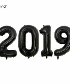 The American Store Happy New Year 2019 Number Letter Foil Balloons Champagne Wine Glass Cup Gold Pink Xmas Eve Party Supplies Helium Balon Set New Year Collection
