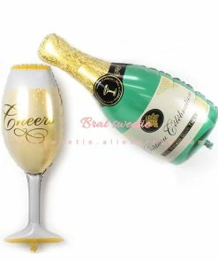 The American Store Happy New Year 2019 Number Letter Foil Balloons Champagne Wine Glass Cup Gold Pink Xmas Eve Party Supplies Helium Balon Set New Year Collection