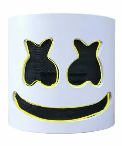 Huan Yin Store Helmet Mask Cosplay Prop DJ Halloween Party Latex Masks LED Party Bar DJ LED Luminous Masks Halloween Mask