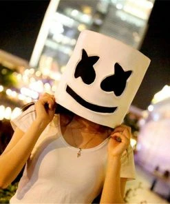 Huan Yin Store Helmet Mask Cosplay Prop DJ Halloween Party Latex Masks LED Party Bar DJ LED Luminous Masks Halloween Mask