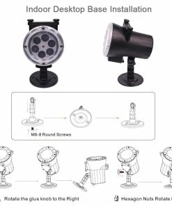 Online American Store Laser Christmas Lights High Definition Christmas/Halloween Laser Projector 12 Patterns Snowflake Laser Shower Christmas Lights Outdoor Star Projector