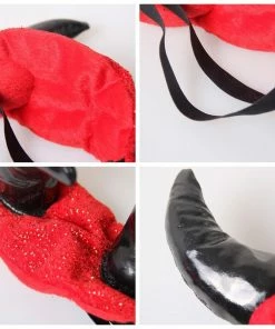 Kitchen Lover Store Halloween Pets Accessories Hoomall 1PC Christmas Halloween Pet Cat Dog Caps Horns Cap For Dog Cat Pet Hat Accessories Decoration Cosplay Costume Hats