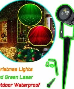 The American Store IP44 Waterproof Christmas Lights RG Static Twinkle Outdoor Christmas Laser Lights Projector Decorations For Home With Remote Laser Christmas Lights