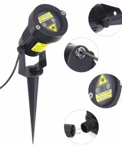 The American Store IP44 Waterproof Christmas Lights RG Static Twinkle Outdoor Christmas Laser Lights Projector Decorations For Home With Remote Laser Christmas Lights