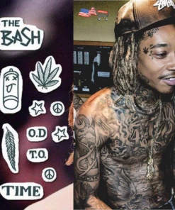 The American Store Wiz Khalifa Temporary Face Tattoos - Wiz Khalifa Face Tattoos | Halloween Costume | Wiz Khalifa Tattoo Halloween Temporary Tekashi69 Tattoos