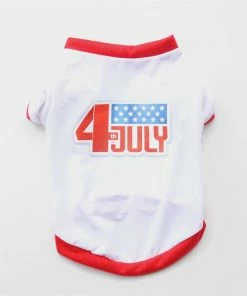 Onlineamericanstore Independence Day Small Dog Shirt Puppies Clothes Printed 4th Of July Dog Shirts Dogs Pets Clothing For Chihuahua Bichon Hiromi E