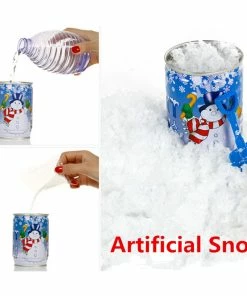 ILH Store Instant Xmas Magic Snow Powder Reusable Artificial Christmas Decoration Cans Snow Powder