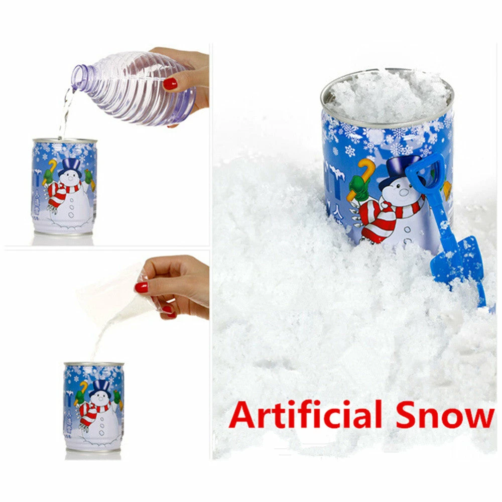 ILH Store Instant Xmas Magic Snow Powder Reusable Artificial Christmas Decoration Cans Snow Powder 3 ILH Store Instant Xmas Magic Snow Powder Reusable Artificial Christmas Decoration Cans Snow Powder