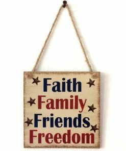 Onlineamericanstore July 4th Decorative Hanging Plate American Independence Day Living Room Wall American Decorative Hanging Plate