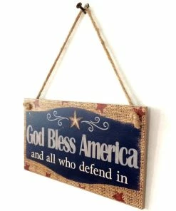 Onlineamericanstore July 4th Decorative Hanging Plate American Independence Day Living Room Wall American Decorative Hanging Plate
