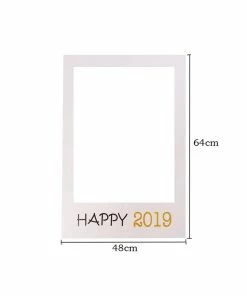 Online American Store New Year Collection Happy New Year Balloons Photobooth Props Funny Mustache Happy 2019 New Year Eve Photo Booth Props Christmas Decorations