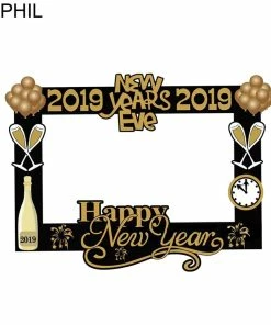 Online American Store New Year Collection Happy New Year Balloons Photobooth Props Funny Mustache Happy 2019 New Year Eve Photo Booth Props Christmas Decorations