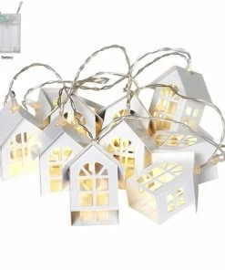 Pet Top Quality Store LED Christmas Tree House Fairy Style Led Light Chain Wedding Christmas Garland New Year Christmas Decorations For Home