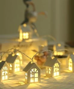 Pet Top Quality Store LED Christmas Tree House Fairy Style Led Light Chain Wedding Christmas Garland New Year Christmas Decorations For Home