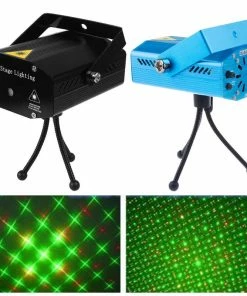 The American Store Laser Christmas Lights LED Laser Projector Christmas Decorations Laser Disco Light Laser Light Dj Voice-activated DJ Disco Xmas Party Club Light Mini