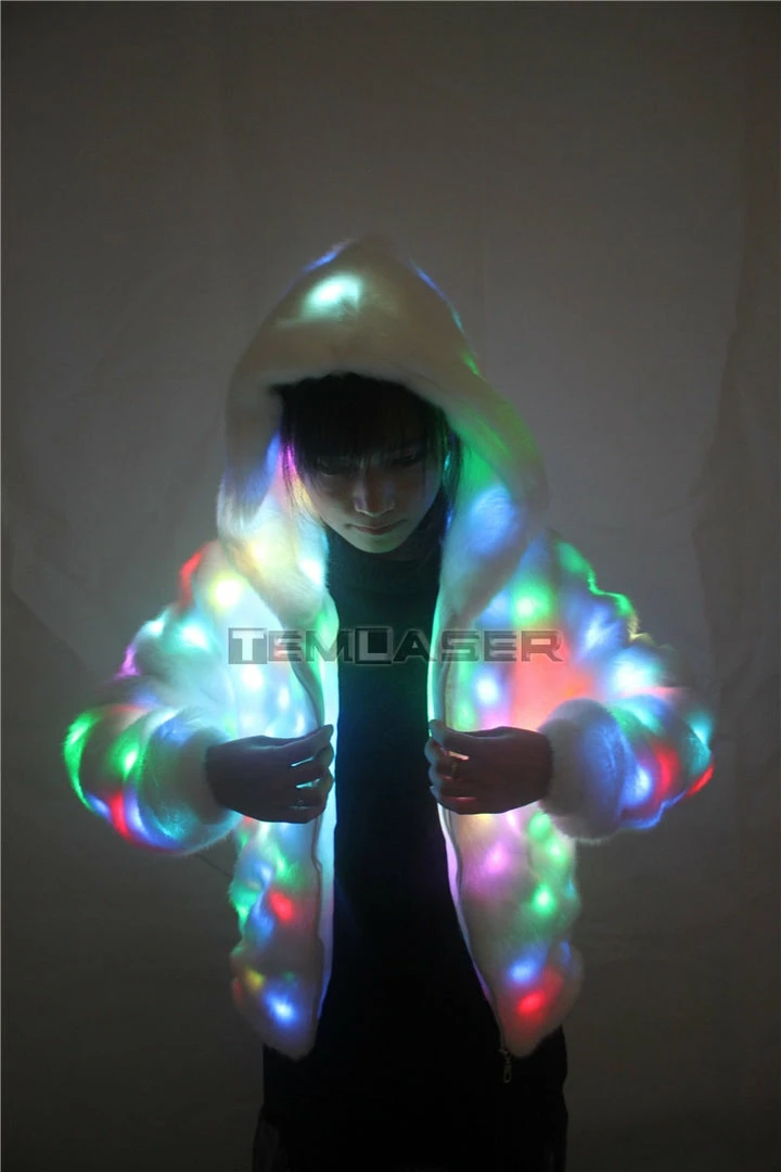 Tem-laser Technology Co., Ltd Halloween Women Costumes LED Luminous Faux Fur Coat Lady Bar Dance Show Nightclub Clothes, LED DJ Costumes. Christmas, Halloween Party, Cospaly Suit 5 Tem-laser Technology Co., Ltd Halloween Women Costumes LED Luminous Faux Fur Coat Lady Bar Dance Show Nightclub Clothes, LED DJ Costumes. Christmas, Halloween Party, Cospaly Suit