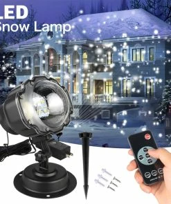 Sxzm Official Store LED Snowfall Laser Projector IP65 Waterproof Outdoor Christmas Garden Landscape Light Wedding Party Laser Stage Lawn Light Laser Christmas Lights