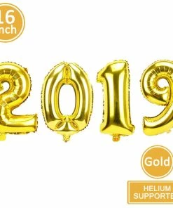 The American Store New Year Collection Lincaier 2019 Happy New Year Gold Foil Balloons Eve Party Decor 2018 Merry Christmas Decorations For Home Ornaments Santa Claus