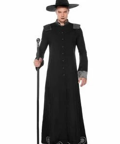 TALOCO Store MOONIGHT Halloween Couples Costumes Gothic Wizard Costume European Religious Men Priest Uniform Fancy Cosplay Costume For