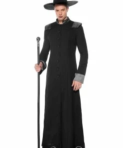 TALOCO Store MOONIGHT Halloween Couples Costumes Gothic Wizard Costume European Religious Men Priest Uniform Fancy Cosplay Costume For