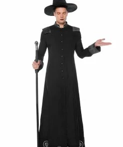 TALOCO Store MOONIGHT Halloween Couples Costumes Gothic Wizard Costume European Religious Men Priest Uniform Fancy Cosplay Costume For