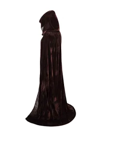 Shop4496038 Store Halloween Costumes For Women Men Fancy Cloak Velvet Hooded Adult Witch Long Purple Green Red Black Halloween Cloaks Hood Capes