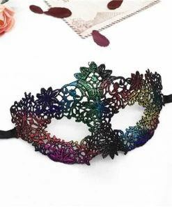 Party Sunny Masquerade Gold Purple Blue Lace Mask Halloween Cutout Prom Party Mask Accessories Sexy Eye Face Mask Venetian Masks Party Favor