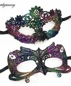 Party Sunny Masquerade Gold Purple Blue Lace Mask Halloween Cutout Prom Party Mask Accessories Sexy Eye Face Mask Venetian Masks Party Favor