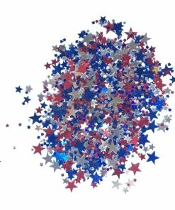 Onlineamericanstore Patriotic Theme Party Supplies Metalic Sprinkles Star USA 4th Of July Table Confetti Scatter Party Decoration