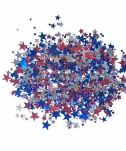 Onlineamericanstore Patriotic Theme Party Supplies Metalic Sprinkles Star USA 4th Of July Table Confetti Scatter Party Decoration