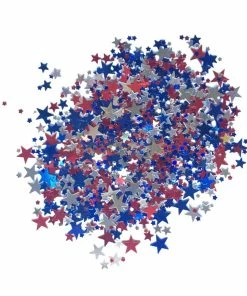 Onlineamericanstore Patriotic Theme Party Supplies Metalic Sprinkles Star USA 4th Of July Table Confetti Scatter Party Decoration