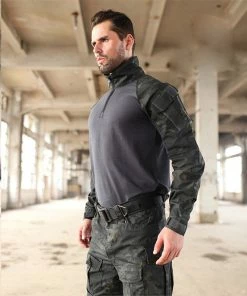 AichAngeI Official Store Military Uniforms Multicam Camouflage Tropic Frog Suits MTP Trainning G3 Suits Men US Army Airsoft Combat Shirt + Cargo Pants