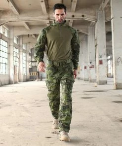 AichAngeI Official Store Military Uniforms Multicam Camouflage Tropic Frog Suits MTP Trainning G3 Suits Men US Army Airsoft Combat Shirt + Cargo Pants