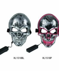 KKi Comfortable Life Store Halloween Mask Neon Mask LED Light Up Party Glowing EL Wire Woven Skull Shape Halloween Light Up Mask Carnival Masquerade Cosplay Costume Props 14 KKi Comfortable Life Store Halloween Mask Neon Mask LED Light Up Party Glowing EL Wire Woven Skull Shape Halloween Light Up Mask Carnival Masquerade Cosplay Costume Props