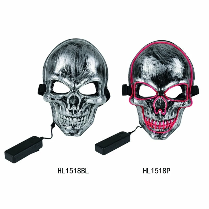 KKi Comfortable Life Store Halloween Mask Neon Mask LED Light Up Party Glowing EL Wire Woven Skull Shape Halloween Light Up Mask Carnival Masquerade Cosplay Costume Props 7 KKi Comfortable Life Store Halloween Mask Neon Mask LED Light Up Party Glowing EL Wire Woven Skull Shape Halloween Light Up Mask Carnival Masquerade Cosplay Costume Props