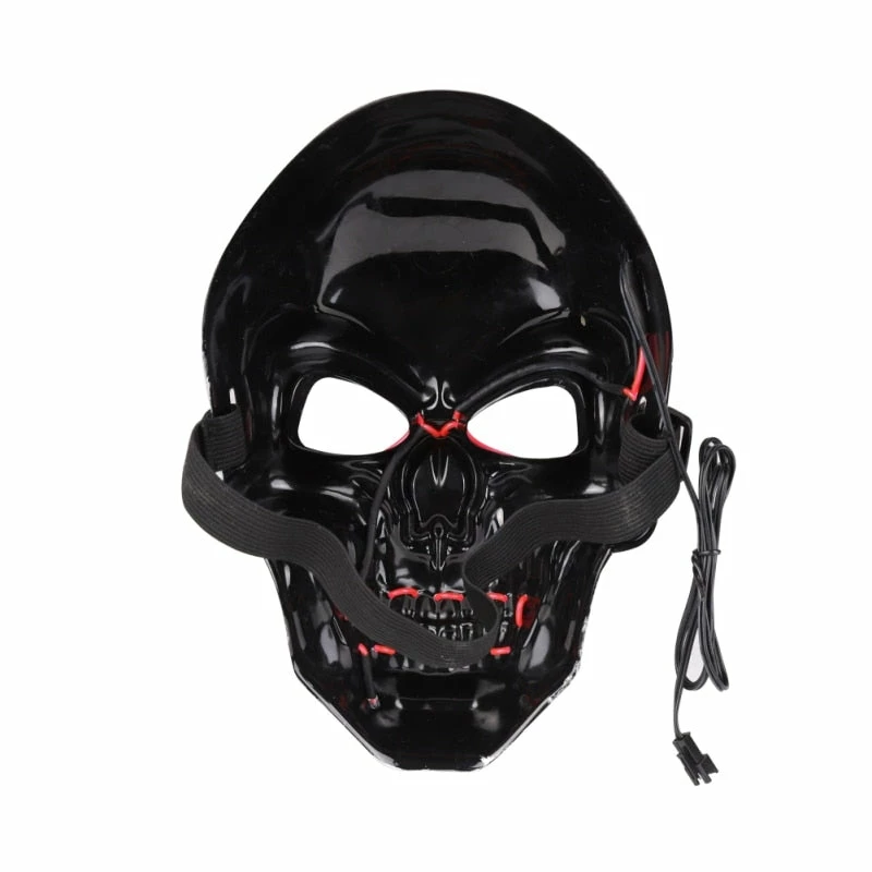 KKi Comfortable Life Store Halloween Mask Neon Mask LED Light Up Party Glowing EL Wire Woven Skull Shape Halloween Light Up Mask Carnival Masquerade Cosplay Costume Props 10 KKi Comfortable Life Store Halloween Mask Neon Mask LED Light Up Party Glowing EL Wire Woven Skull Shape Halloween Light Up Mask Carnival Masquerade Cosplay Costume Props